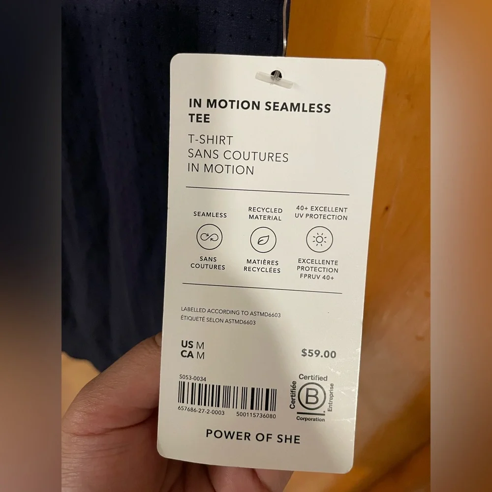 NWT Athleta In Motion Seamless Tee - Picture 4 of 5